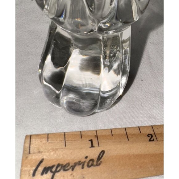 Set Of 3 Glass Angel Figurines Clear Decorative Collectibles - Picture 3 of 4